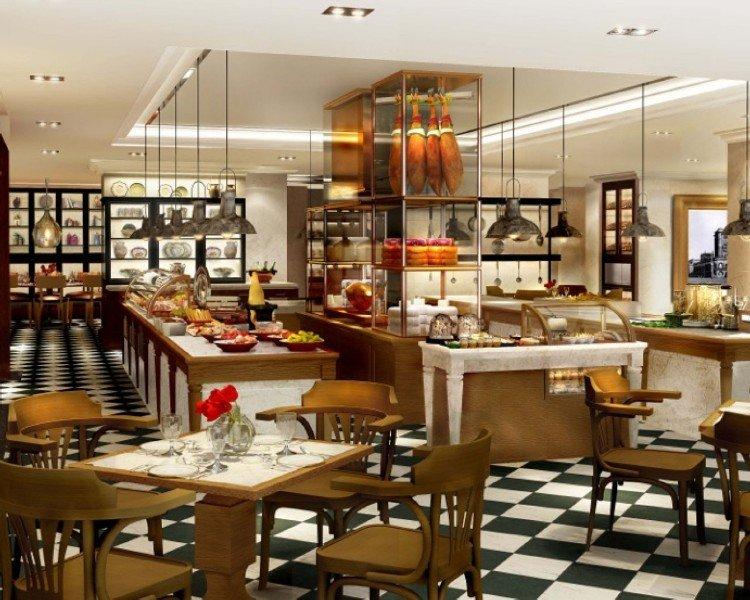 The Leela Ambience Convention Hotel Delhi New Delhi Restaurant foto The restaurant